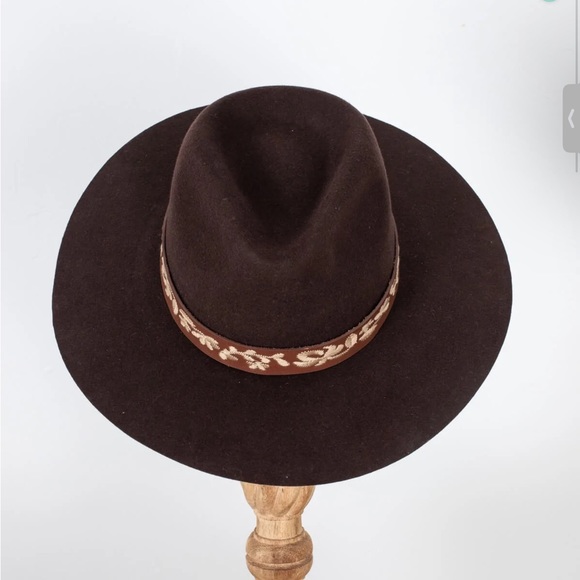 RARE  🤩Wyeth chocolate leather rancher hat - Picture 3 of 7